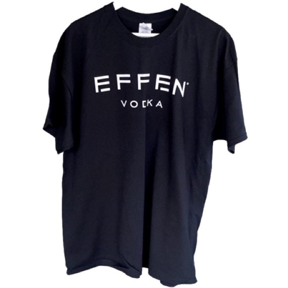 EFFEN Vodka Tee Shirt Short Sleeve Black Unisex Size XL NWOT